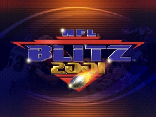 NFL Blitz 2001 title screen for Nintendo 64